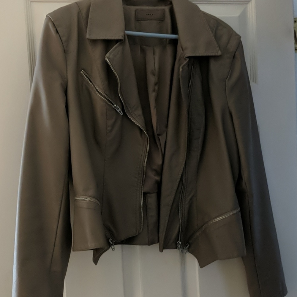 BLANKNYC Beige Faux Leather Jacket